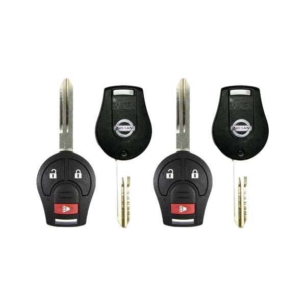 2 x 2003-2019 Nissan / 3-Button Remote Head Key / PN: H0561-C993A / CWTWB1U751 (OEM Refurb) (Bundle of 2)