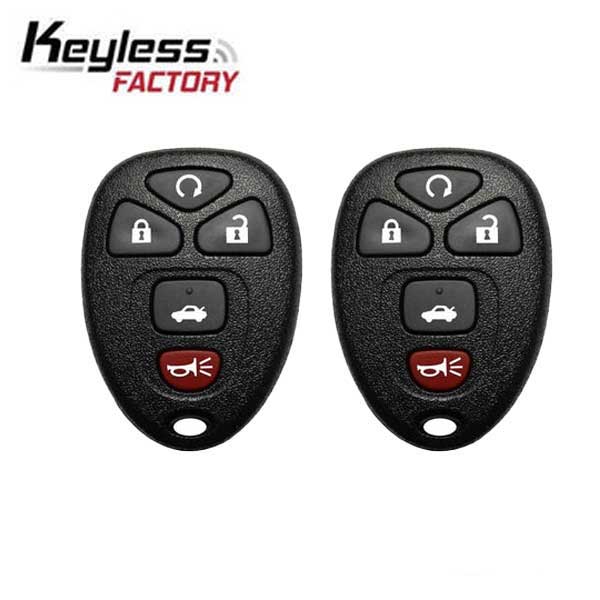 2 x 2004-2013 GM / 5-Button Keyless Entry Remote / PN: 22733524 / KOBGT04A (AFTERMARKET) (Bundle of 2)