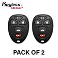 2 x 2004-2013 GM / 5-Button Keyless Entry Remote / PN: 22733524 / KOBGT04A (AFTERMARKET) (Bundle of 2)