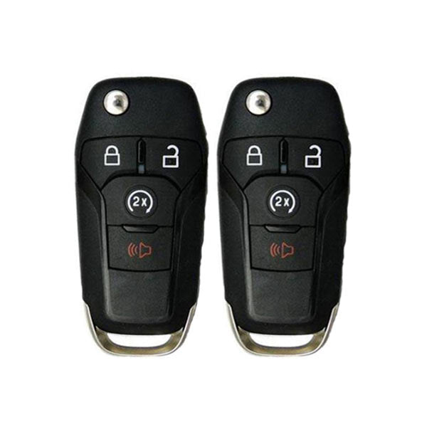2 x 2015-2022 Ford F-Series Raptor Ranger / 4-Button Flip Key / 164-R8134 / N5F-A08TDA (AFTERMARKET) (Bundle of 2)