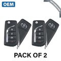 2 x 2018-2022 Toyota Camry / 4-Button Flip Key / PN: 89070-06790 / HYQ12BFB / H Chip (OEM Refurb) (Bundle of 2)