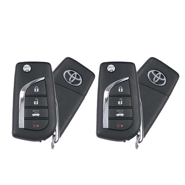 2 x 2018-2022 Toyota Camry / 4-Button Flip Key / PN: 89070-06790 / HYQ12BFB / H Chip (OEM Refurb) (Bundle of 2)