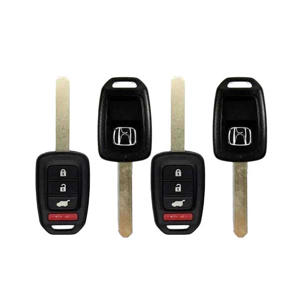 2 x 2017-2022 Honda CR-V Civic / 4-Button Remote Head Key / PN: 35118-T2A-A60 / MLBHLIK6-1TA (5-Door) (OEM Refurb) (Bund