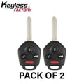 2 x 2012-2019 Subaru / 4-Button Remote Head Key / CWTWB1U811 / B110 / G Chip 80 Bit (AFTERMARKET) (Bundle of 2)