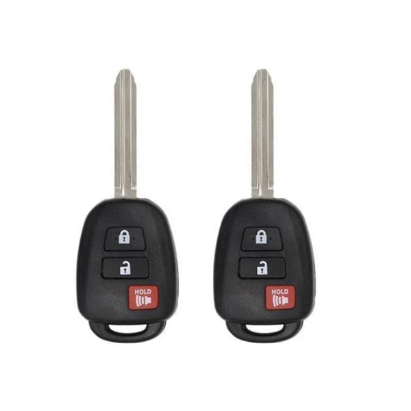 2 x 2013-2019 Toyota RAV4 Highlander / 3-Button Remote Head Key / GQ4-52T (H Chip) (AFTERMARKET) (Bundle of 2)
