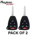2 x 2004-2007 Dodge Chrysler / 6-Button Remote Head Key / M3N5WY72XX (AFTERMARKET) (Bundle of 2)