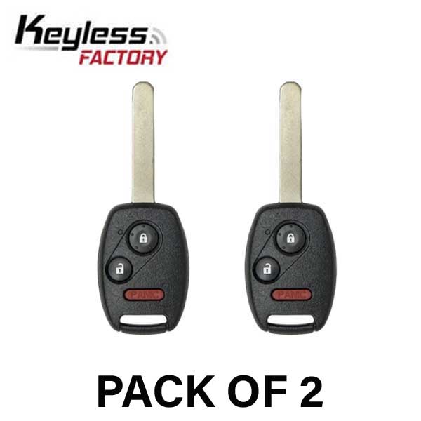 2 x 2007-2015 Honda / 3-Button Remote Head Key / MLBHLIK-1T (AFTERMARKET) (Bundle of 2)