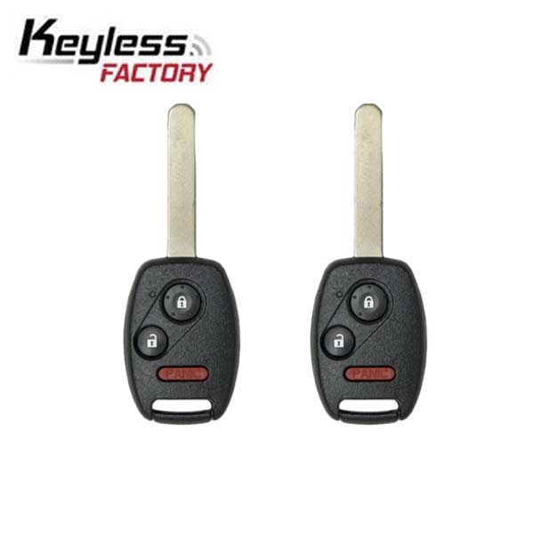 2 x 2007-2015 Honda / 3-Button Remote Head Key / MLBHLIK-1T (AFTERMARKET) (Bundle of 2)