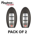 2 x 2007-2012 Nissan Maxima / Sentra / 4-Button Smart Key / PN: 285E3-EW81D / CWTWBU735 (AFTERMARKET) (Bundle of 2)