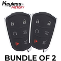 2 x 2015-2020 Cadillac Escalade / 6-Button Smart Key / HYQ2AB / 315 MHz w/ Hatch (BUNDLE OF 2)