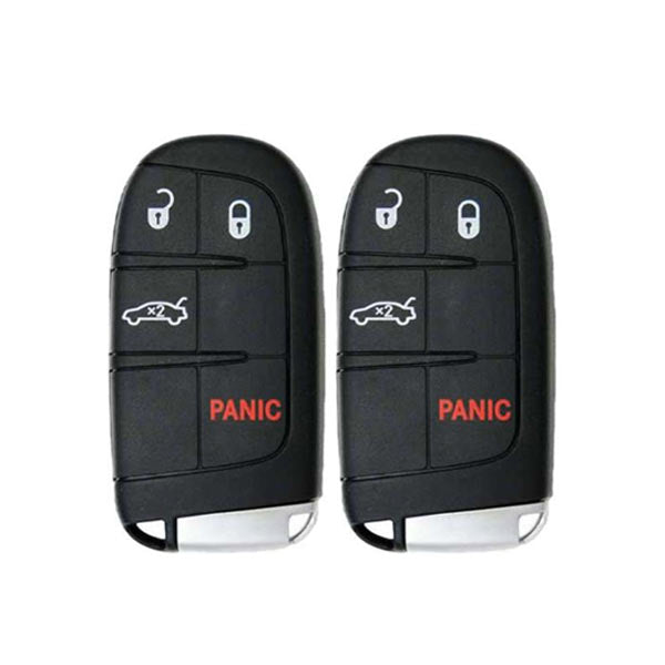 2 x 2015-2021 Dodge Chrysler / 4-Button Smart Key / PN: 68394196AA / M3M-40821302 (AFTERMARKET) (Bundle of 2)