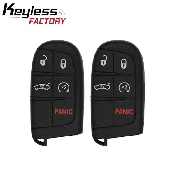 2 x 2015-2021 Dodge Chrysler / 5-Button Smart Key / PN: 68394195 AA / M3M-40821302 (AFTERMARKET) (Bundle of 2)