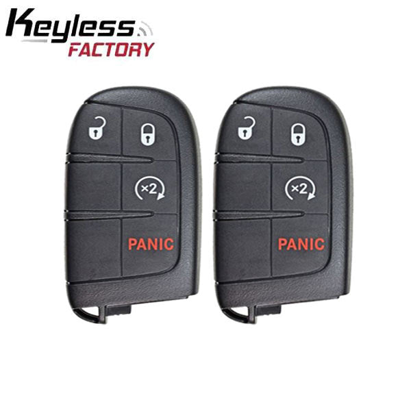 2 x 2015-2021 Jeep Renegade / 4-Button Smart Key / PN: 6BY88DX9AA / M3N-40821302 (AFTERMARKET) (Bundle of 2)