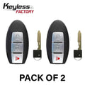 2 x 2011-2018 Nissan / 3-Button Smart Key / PN: 285E3-1KM0D / CWTWB1U808 (AFTERMARKET) (Bundle of 2)