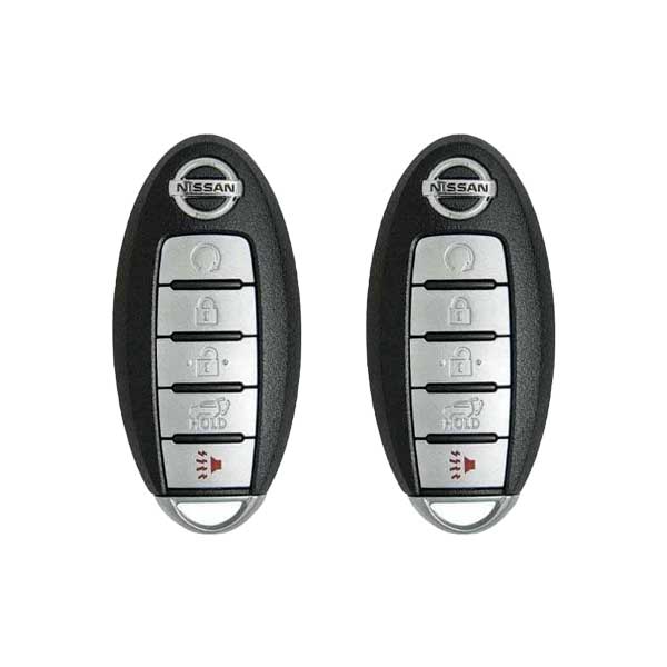 2 x 2013-2016 Nissan Pathfinder / 5-Button Smart Key / PN: 285E3-9PA5A / KR5S180144014 (OEM) (Bundle of 2)