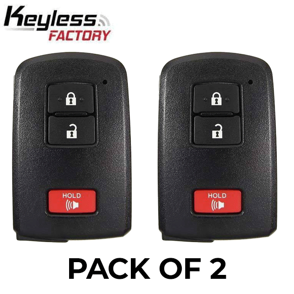 2 x 2012-2021 Toyota Highlander / Tacoma / Land Cruiser / 3-Button Smart Key / PN: 89904-0E091 / HYQ14FBA (AG Board 2110