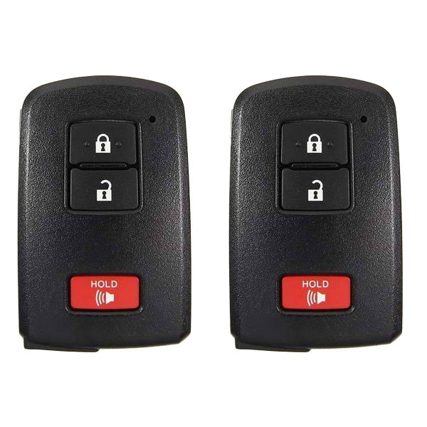 2 x 2012-2021 Toyota Highlander / Tacoma / Land Cruiser / 3-Button Smart Key / PN: 89904-0E091 / HYQ14FBA (AG Board 2110