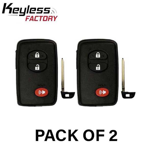 2 x 2009-2018 Toyota Prius / 4Runner / 3-Button Smart Key / PN: 89904-47230 / HYQ14ACX / GNE Board (AFTERMARKET) (Bundle