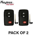 2 x 2009-2018 Toyota Prius / 4Runner / 3-Button Smart Key / PN: 89904-47230 / HYQ14ACX / GNE Board (AFTERMARKET) (Bundle