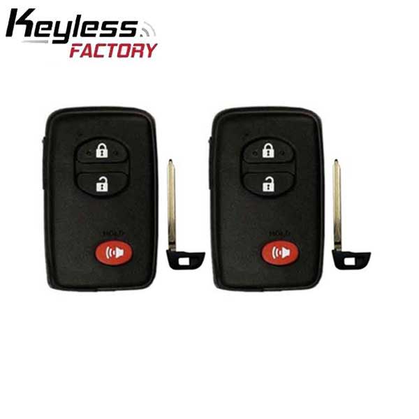 2 x 2009-2018 Toyota Prius / 4Runner / 3-Button Smart Key / PN: 89904-47230 / HYQ14ACX / GNE Board (AFTERMARKET) (Bundle