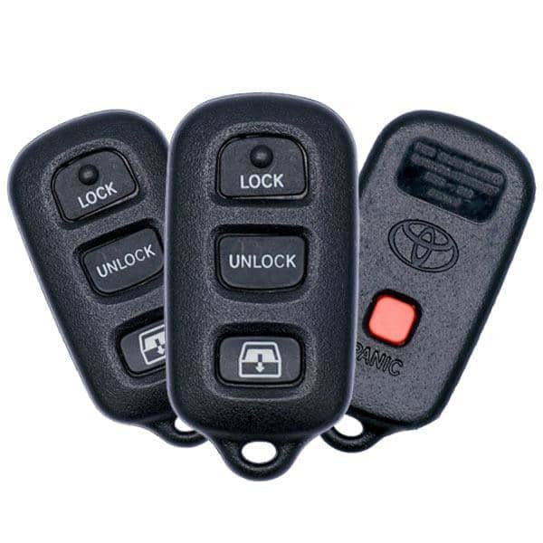 3 x 2001-2004 Toyota Sequoia / 4-Button Keyless Entry Remote / w/Rear Glass / PN: 89742-0C010 / HYQ12BAN (OEM Refurb) (B