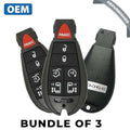 3 x 2008-2020 Dodge Caravan / 7-Button Fobik / PN: 56046708AA / IYZ-C01C (OEM Refurb) (BUNDLE OF 3)