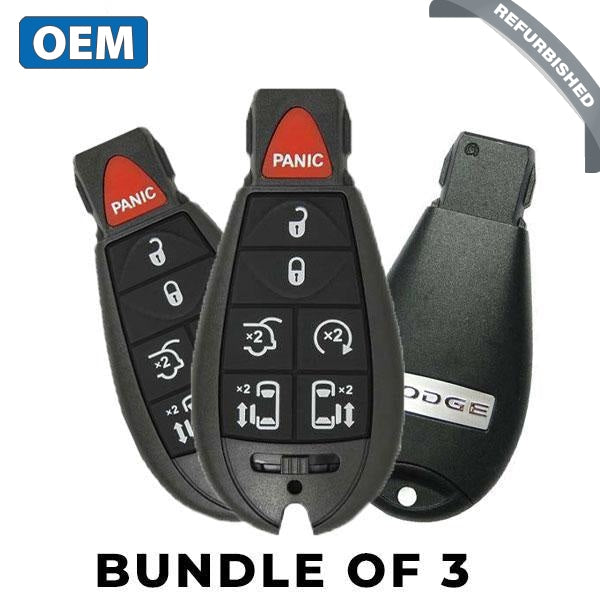 3 x 2008-2020 Dodge Caravan / 7-Button Fobik / PN: 56046708AA / IYZ-C01C (OEM Refurb) (BUNDLE OF 3)