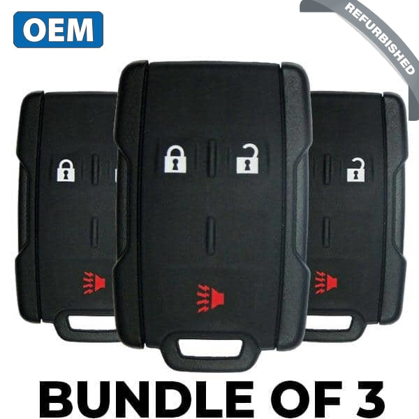 3 x 2014-2020 GM / 3-Button Keyless Entry Remote / PN: 13577771 / M3N32337100 (OEM Refurb) (Bundle of 3)