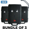 3 x 2014-2020 GM / 3-Button Keyless Entry Remote / PN: 13577771 / M3N32337100 (OEM Refurb) (Bundle of 3)