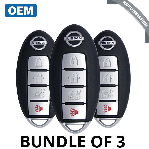 3 x 2015-2017 Nissan Murano / Pathfinder / 4-Button Smart Key / PN: S180144323 / KR5S180144014 (BUNDLE OF 3)