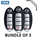 3 x 2015-2017 Nissan Murano / Pathfinder / 4-Button Smart Key / PN: S180144323 / KR5S180144014 (BUNDLE OF 3)
