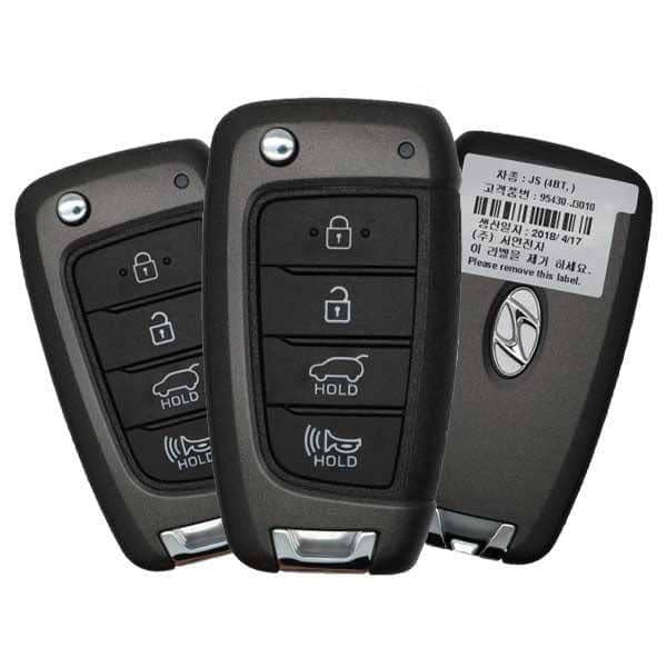 3 x 2019-2021 Hyundai Veloster / 4-Button Flip Key / PN: 95430-J3010 / SY5IGRGE04 (OEM Refurb) (BUNDLE OF 3)