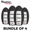 4 x 2017-2020 Nissan Rogue / 4-Button Smart Key / PN: 285E3-6FL2B / S180144109 / KR5S180144106 (Bundle of 4)
