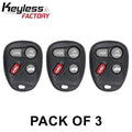 3 x 1997-2000 GM / 4-Button Keyless Entry Remote / PN: 10246215 / ABO0204T (AFTERMARKET) (Pack of 3)