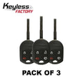 3 x 2015-2019 Ford / 4-Button HS Remote Head Key / CWTWB1U793 / (Bundle of 3)