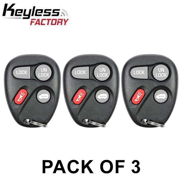 3 x 1997-2000 GM / 4-Button Keyless Entry Remote / PN: 10245953/ ABO0204T (AFTERMARKET) (Pack of 3)