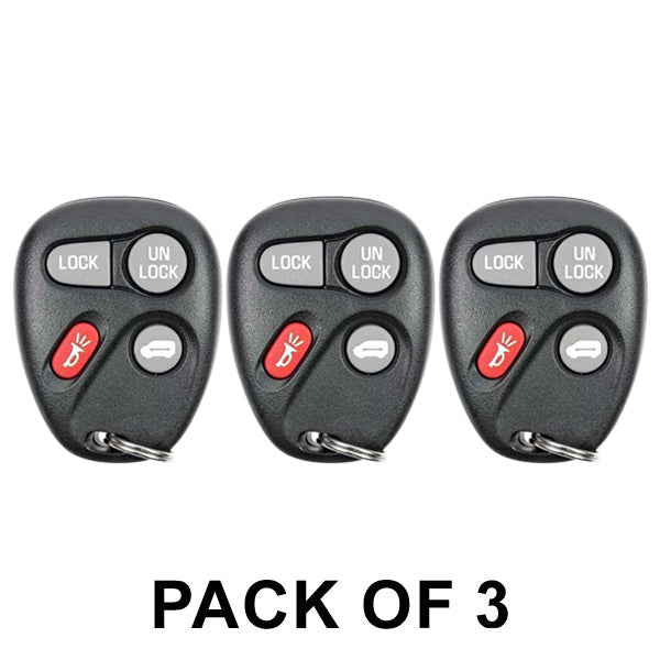 3 x 1997-2000 GM / 4-Button Keyless Entry Remote / PN: 10245953/ ABO0204T (AFTERMARKET) (Pack of 3)
