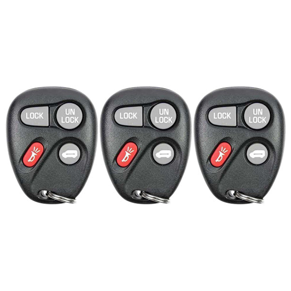 3 x 1997-2000 GM / 4-Button Keyless Entry Remote / PN: 10245953/ ABO0204T (AFTERMARKET) (Pack of 3)