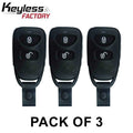 3 x 2006-2008 Hyundai Accent / 3-Button Keyless Entry Remote / PN: 95430-1E011 / PLNHM-T002 (AFTERMARKET) ﻿(Pack of 3)