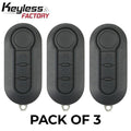 3 x 2012-2017 Fiat 500 / Dodge Ram Promaster City / 3-Button Flip Key / LTQF12AM433TX / Delphi BCM (AFTERMARKET) (Pack o