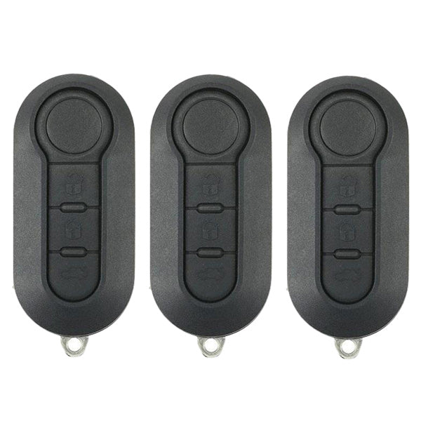 3 x 2012-2017 Fiat 500 / Dodge Ram Promaster City / 3-Button Flip Key / LTQF12AM433TX / Delphi BCM (AFTERMARKET) (Pack o