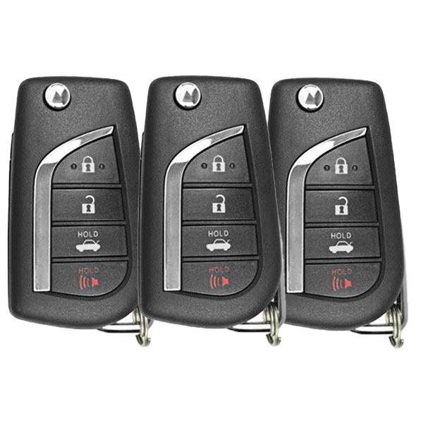 3 x 2014-2017 Toyota Camry Corolla / 4-Button Flip Key / HYQ12BDM / H Chip (AFTERMARKET) ( Pack of 3 )