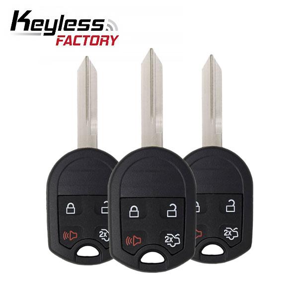 3 x Ford / Lincoln / Mercury 2000-2017 / 4-Button Remote Head Key / OUC6000022 / (AFTERMARKET) (Bundle of 3)