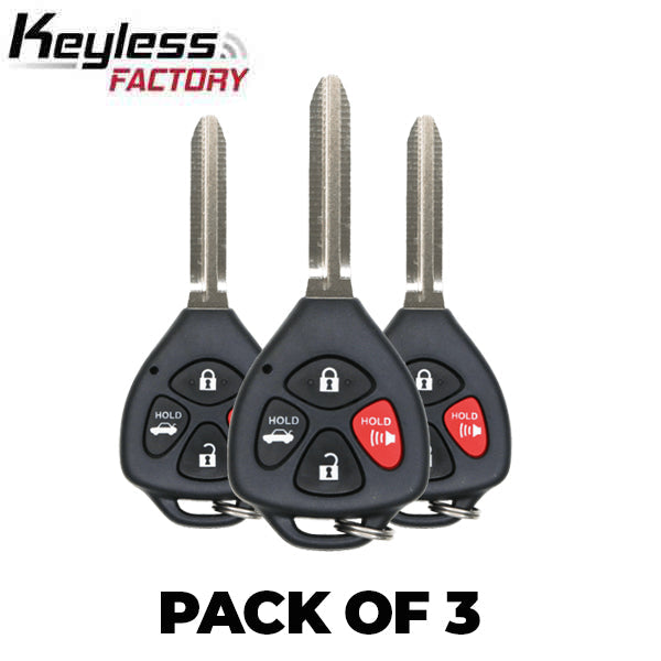 3 x 2013-2020 Subaru BRZ / Scion FR-S / 4-Button Remote Head Key / PN: 57497-CA110 / HYQ12BBY (G Chip) (Bundle of 3)