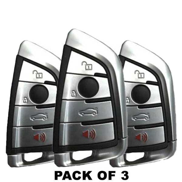 3 x 2014-2019 BMW X5 / X6 / 4-Button Smart Key / NBGIDGNG1 / FEM / BDC (315 MHz) (AFTERMARKET) (Bundle of 3)