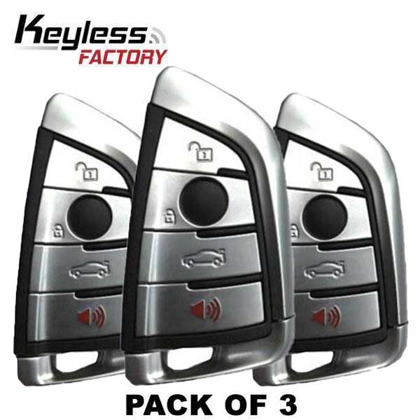 3x 2014-2019 BMW  X5 / X6 / 4-Button Smart Key / NBGIDGNG1 / FEM / BDC / 433 MHz (AFTERMARKET) (Bundle of 3)