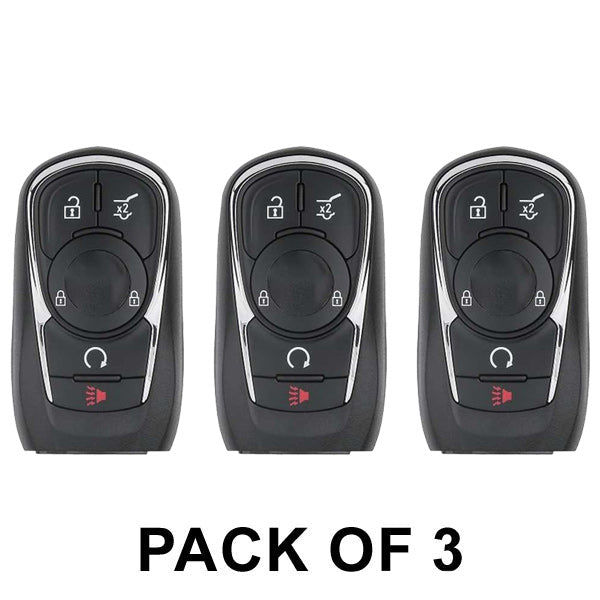 3 x 2018-2020 Buick / 5-Button Smart Key / PN: 13521090 / HYQ4EA (AFTERMARKET) (Pack of 3)