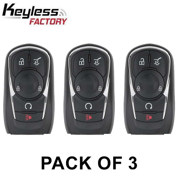 3 x 2018-2020 Buick / 5-Button Smart Key / PN: 13521090 / HYQ4EA (AFTERMARKET) (Pack of 3)