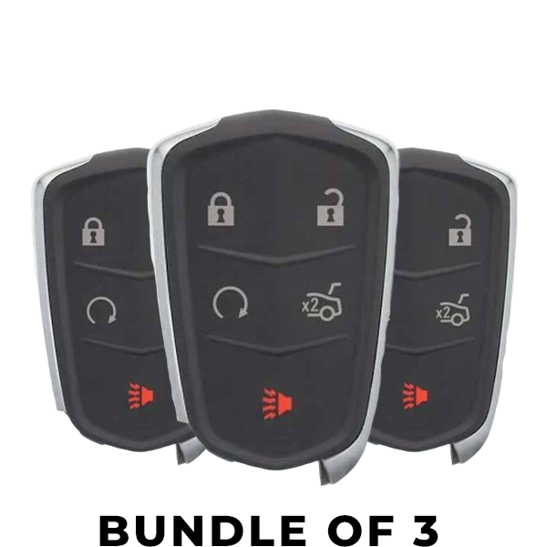 3 x 2014-2019 Cadillac / 5-Button Smart Key / HYQ2AB (BUNDLE OF 3)