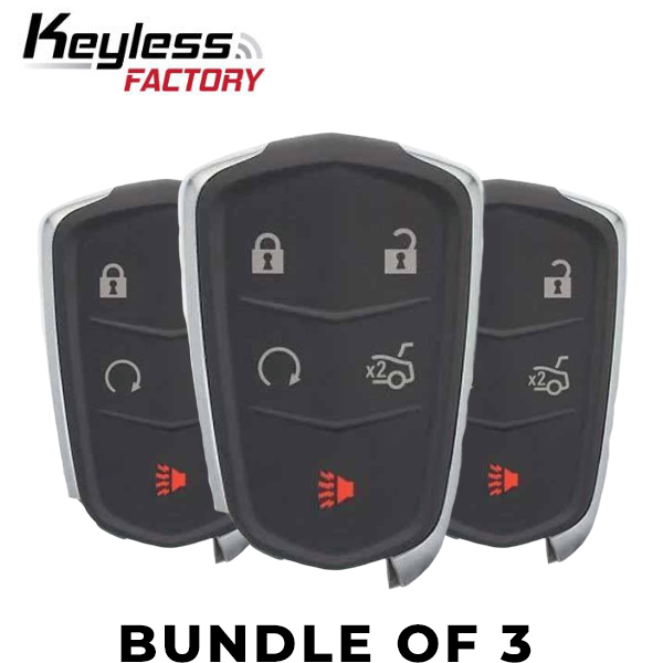 3 x 2014-2019 Cadillac / 5-Button Smart Key / HYQ2AB (BUNDLE OF 3)